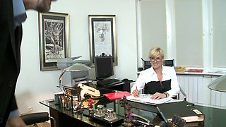 Vintage Secretarys Wild Titty Fuck and Pussy Pound