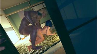 3d animation, big ass, big tits goddesses shawer 4
