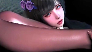 3D Two Horny Slut Asian Babe Have First Time Threesome Sex