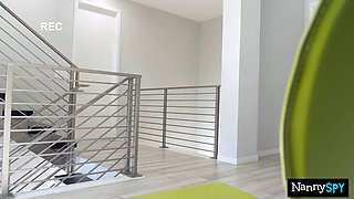 Nanny Let's Boss Borrow Her Fuck Hole After Getting Caught Playing With Her Toys