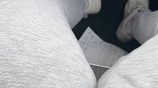 Playing with My Big Pussylips in the Car