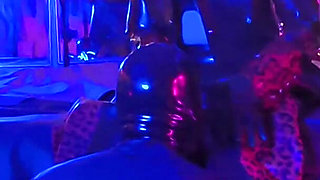 Femdom Mistress Eva Latex Rubber Goddess and Pussy Licking Slave