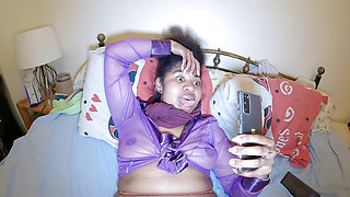On the phone, my beautiful wife