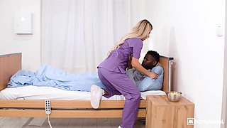 Nurse Ema Karter Caring For Two BBCs