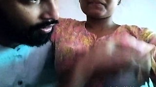 Sucking Indian GF Big Boobs and Blowjob