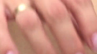 Skinny Student Plays with Her Navel and Teases Her Skinny Belly