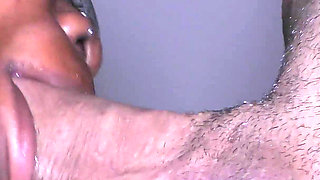 Too Much Semen to Swallow for My Ebony Mouth