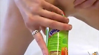Full Bottle Inside Her Ass
