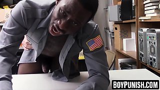 BoyPunish.com - Black cop's lust for youngster's white,uncircumcised pipe