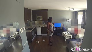 Cuban assistant offers full service. Cuban Lisa Black pleases Jordi the Shaft Boy at FAKings