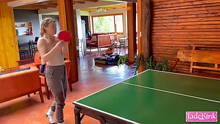 Stepbrother and Stepsister Playing Strip Pong - End Up Fucking
