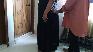 Punjabi Maid in Burqa & Hijab Gets Seduced by Her Big Ass While Cleaning the Bedroom and Then Fucks Her Like a Doggy on the Bed