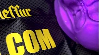 Horny blonde slut gets creampied on a fuck machine