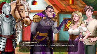 Busty blonde Myrtle enjoys nude swimming and solo play by the lake