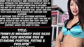 HKJ huge dildo fuck machine