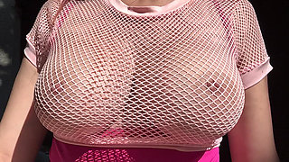 Italian Big Tits Milf Artemisia Love Showing her horny big tits outdoor and making them bounce