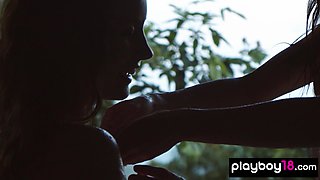 wife and lesbian young girl headed to the bath