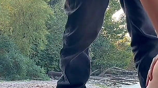 Nude Beach Tease: Helping a Voyeur Cum Hard