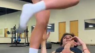 Busty Milf in Gym: Big Tits, Blowjob  Babe Porn