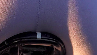 Teen Japanese Riding a Bicycle and Showing off Her Ass in Tight Leggings