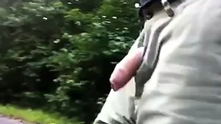Outdoor Handjob for a Big-Cocked Hunk