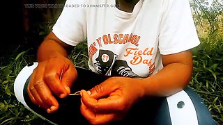 Hairy pussy, all up in her pussy, jokey