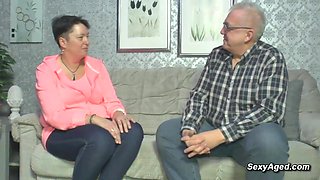 A stunning German amateur mature wife Nicole S in her late fourties and her older husband Willi enjoying in pussy play and blowjob and hardcore sex