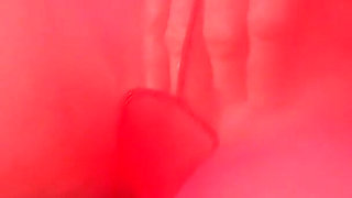 No Panty in Red Pantyhose