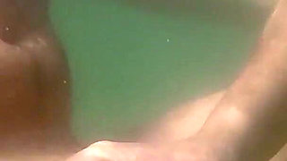We Got Caught! My Teacher Handjobs My Cock Underwater on Nude Beach Public Sex