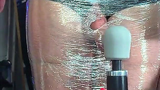 Princess Latex Rubber Doll Mummified and Edged While Standing