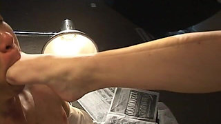 Charming Blonde Dominatrix Aiden Starr Uses Her Big Boobs for Breathe Control of Submissive Guy