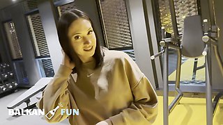 Balkan fun hooks up with a girl at the gym
