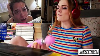 Carly Rae Summers Reacts to James Deen Fucking Abbie Maley Rough - Squirting & Eye-Rolling Orgasm