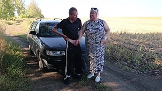 Zona901 Fucks Stepmom's Mouth in Nature - Cum Swallow Blowjob