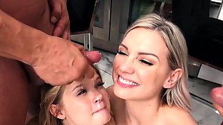 Homemade amateur blonde teen blowjob and cumshot
