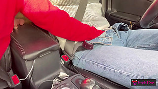 On the Highway I Make the Uber Driver Cum