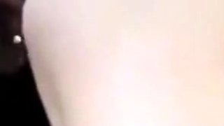 French Amateur Girl with Big Natural Tits in Interracial Cuc