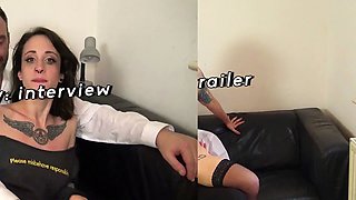 Handsome British skank gagged and dommed by big cock