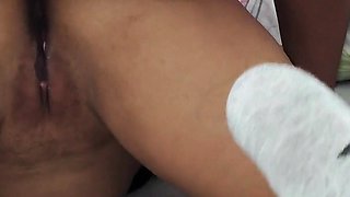 Riding My Cuckold with My Big Ass and He Creampies Me Rough in Prone Bone Position