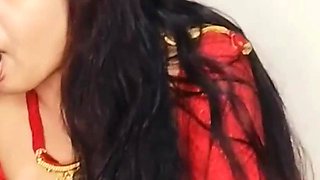 Indian Bhabhi Fucked Her Husband in Red Saree