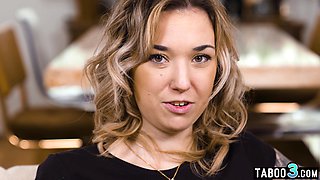 Blond Hair Girl pounding to finance her studies