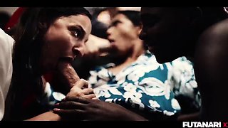 Secretary group sex hardcore fucking blond girl facia