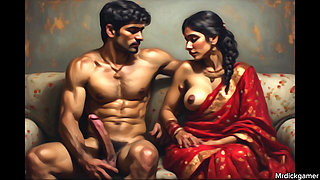 Indian big boops aunty sucking neighbour boy's dick