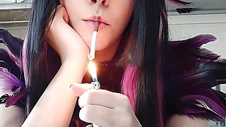 Succubus Egirl smoking in your kitchen (ask me for full vid)