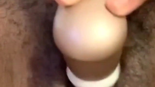 Stimulating My Big Clit with Vibrator Amazing Intense Squirting Moaning Orgasms