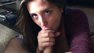 Blowjob and handjob by amateur czech babe