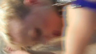 Superb blonde German slut fucked hard in the pool