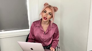 Cute bae in glasses commeting small dick