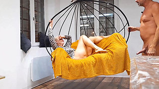 Amateur Blonde Mature Wife Clothed Sex Games in Tights