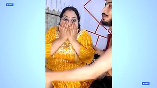 Indian Boss Fucks Desi Employee Hard in Office - Threesome with Wife Riya